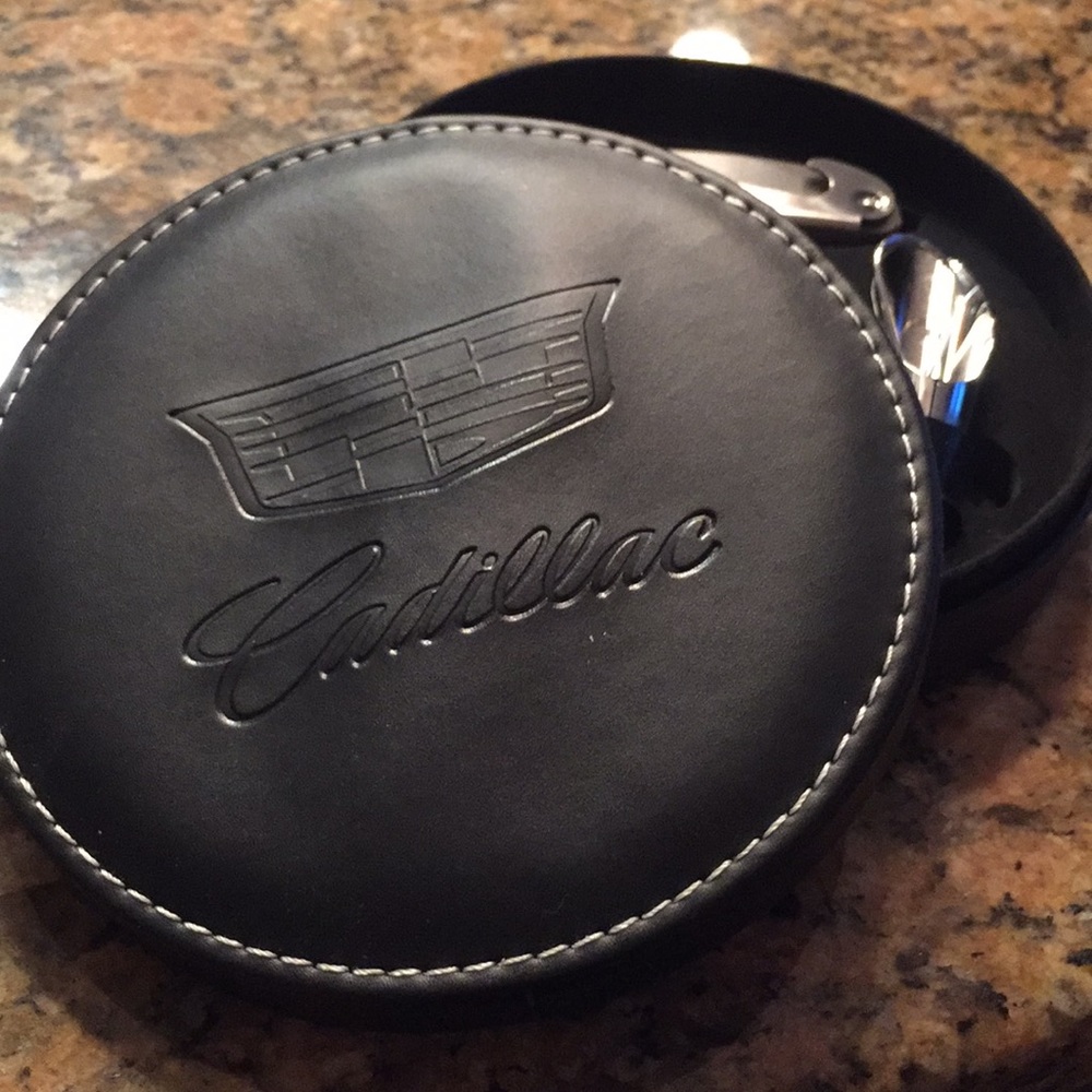 Leather Cadillac Wine Opener Set